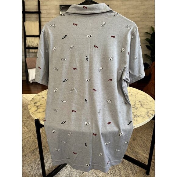 Travis Mathew Heather Gray Hedge your Bets Polo Shirt (Las Vegas) Mens Size S - Picture 3 of 6